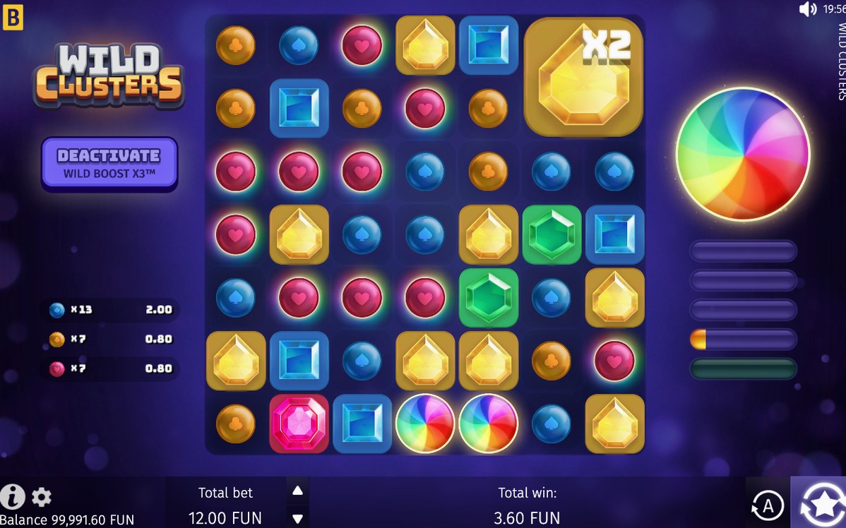 Wild Blast: 3x3-wildbricka med multiplikator på klustret